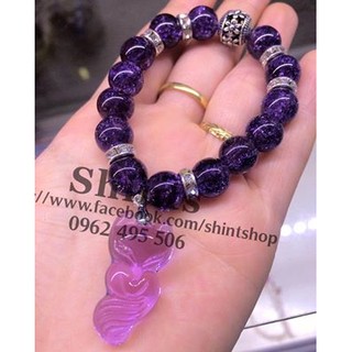 Vòng tay Hồ ly bông tuyết tím mộng mơ dàng cho các cô nàng cuồng tím 180k