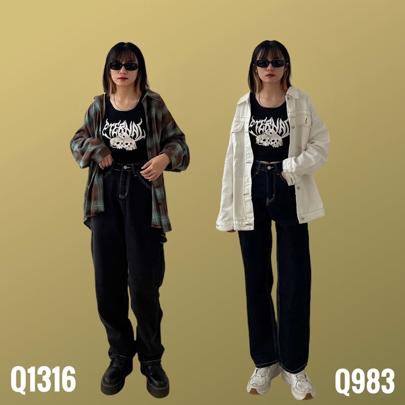 #Q983CS &amp; #Q1316CS quần jeans ống suông