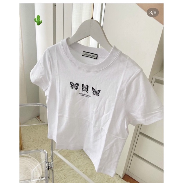 Áo thun croptop thêu PC alohashop91