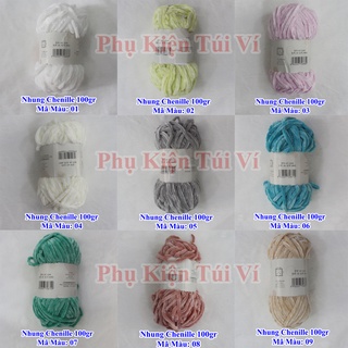 Len nhung Chenille (Mã Màu: 01 - 37)