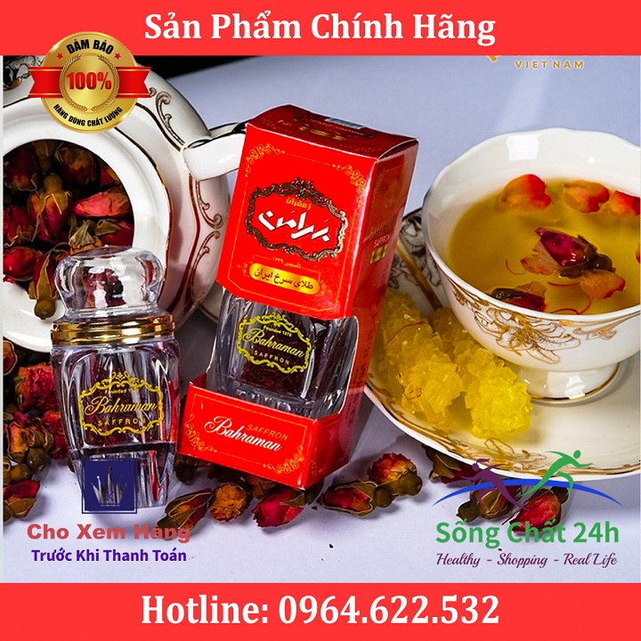 Nhụy Hoa Nghệ Tây SAFFRON Super Negin TÂY Á 3 GRAM - Sống Chất 24h