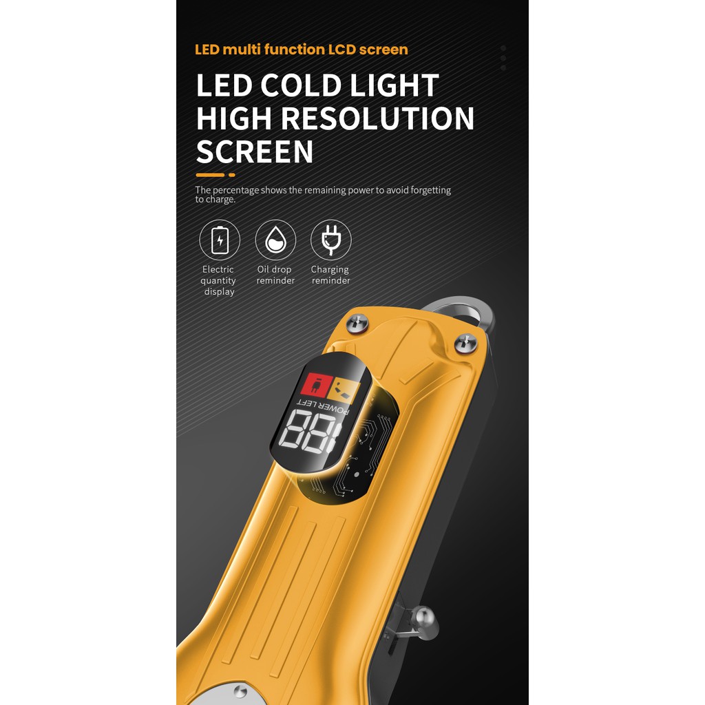 Tông đơ cắt tóc điện Kemei chuyên nghiệp không dây bằng kim loại sử dụng tại nhà / salon DIY cho nam