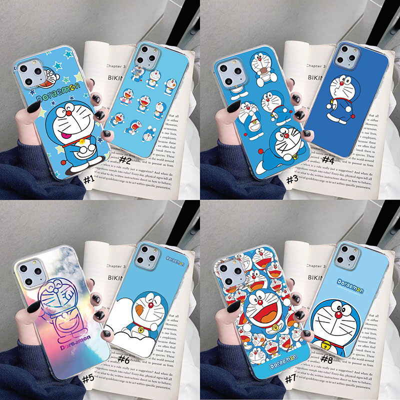 Ốp lưng TPU mềm iPhone X 6 6s 6Plus 6s Plus 7 7Plus 8 8Plus 5 5s SE Doraemon hoa văn