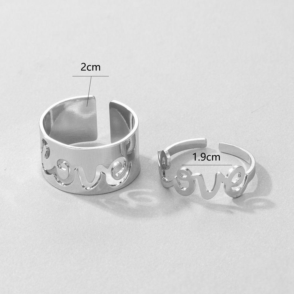 Nhẫn Hình Trái Tim Đơn Giản Có Thể Điều Chỉnh Phong Cách Hàn Quốc