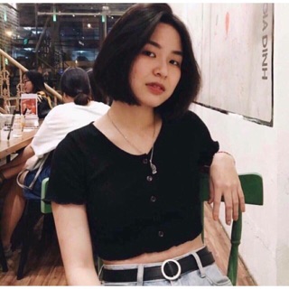 🎈Áo Thun Gân Gài Nút