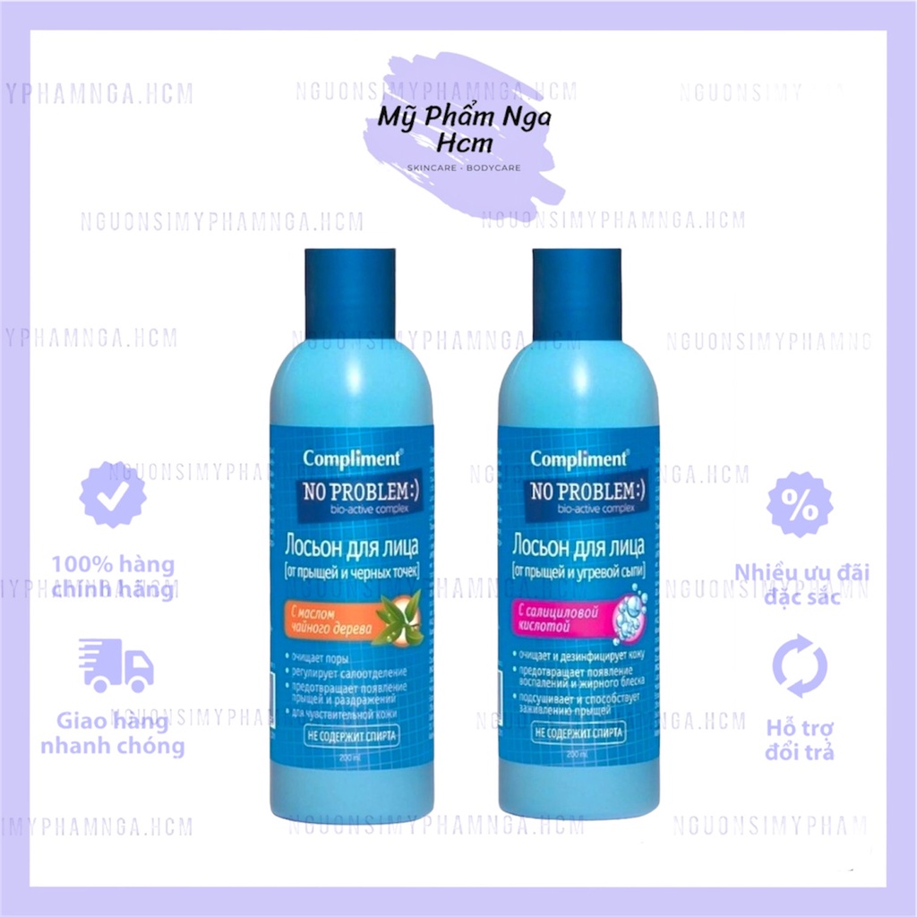 Toner Compliment No Problem Salicylic acid 3in1 làm sạch sâu, kiềm dầu, giảm viêm, giảm mụn