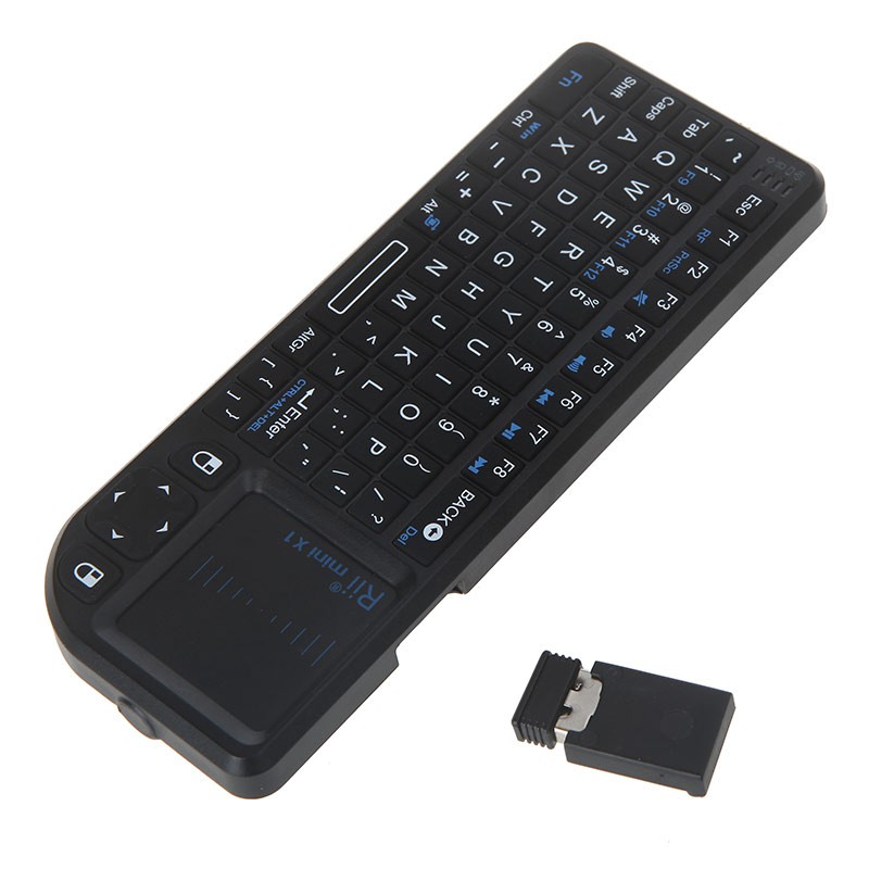 Ê Rii® mini X1 Handheld 2.4G Wireless Keyboard Touchpad Mouse for PC Notebook Smart TV Black