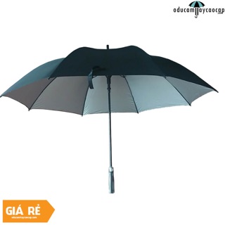 Ô dù cầm tay giá rẻ cán dài 1 tầng R75 đen trơn