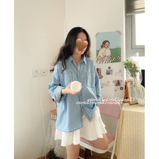 Áo sơ mi jeans giấy