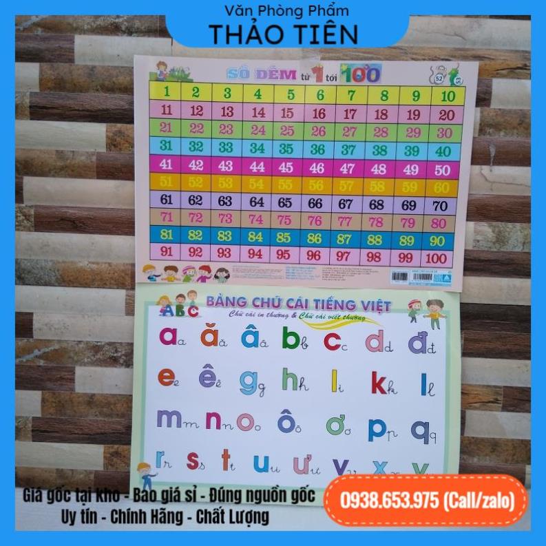 🔥kho sỉ vpp🔥 Bảng cửu chương, bảng chia, bảng chữ cái và đếm số, công thức toán tiểu học - VPP Thảo Tiên