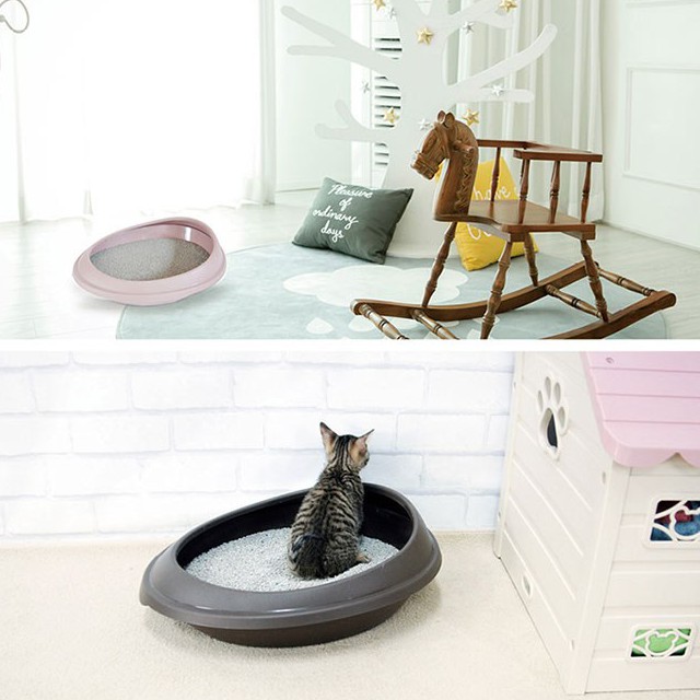 Khay vệ sinh cho mèo Purmi Hàn Quốc size nhỏ nhiều màu (kèm xẻng)