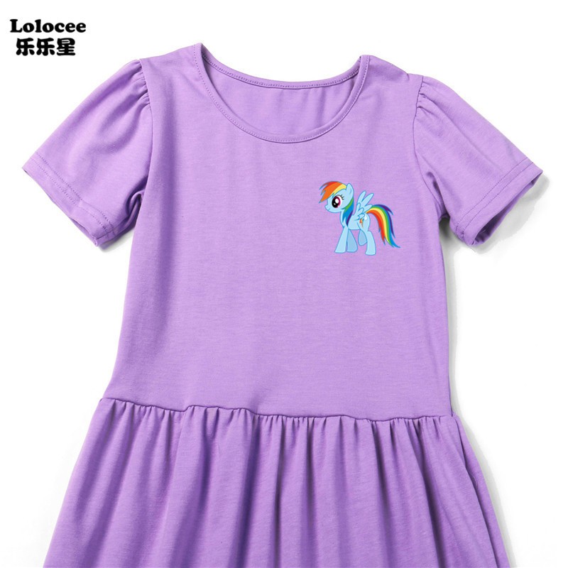 Baby Girls My little pony Pinkie pie in Dress Short Sleeve a-line Váy Thời trang cho Trẻ mới biết đi