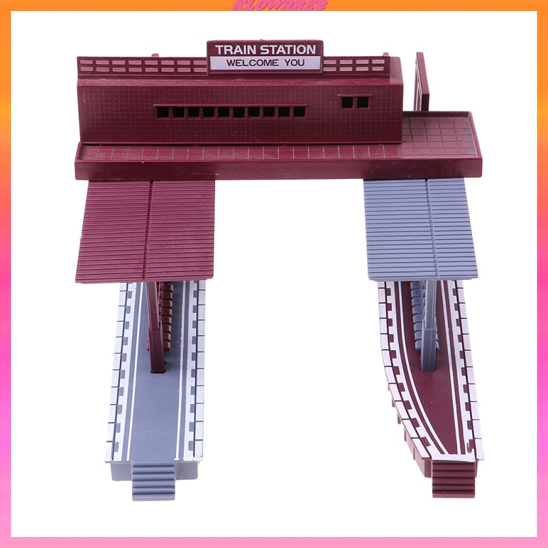 1:87 Scale Train Station Simulation Layout HO Gauge Building Model Diorama