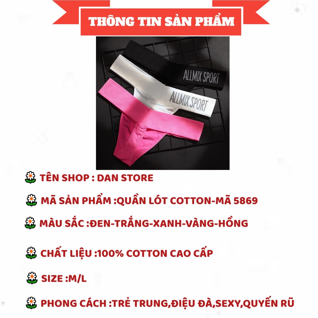 Quần Lót Nữ - Quần Lót Nữ Cotton Lọt Khe thiết kế cá tính sexy DAN STORE MÃ 5869