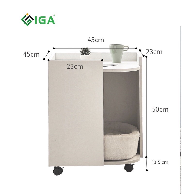 nhà cho mèo , tab đầu giường đa năng có bánh xe dễ dàng di chuyển GP194