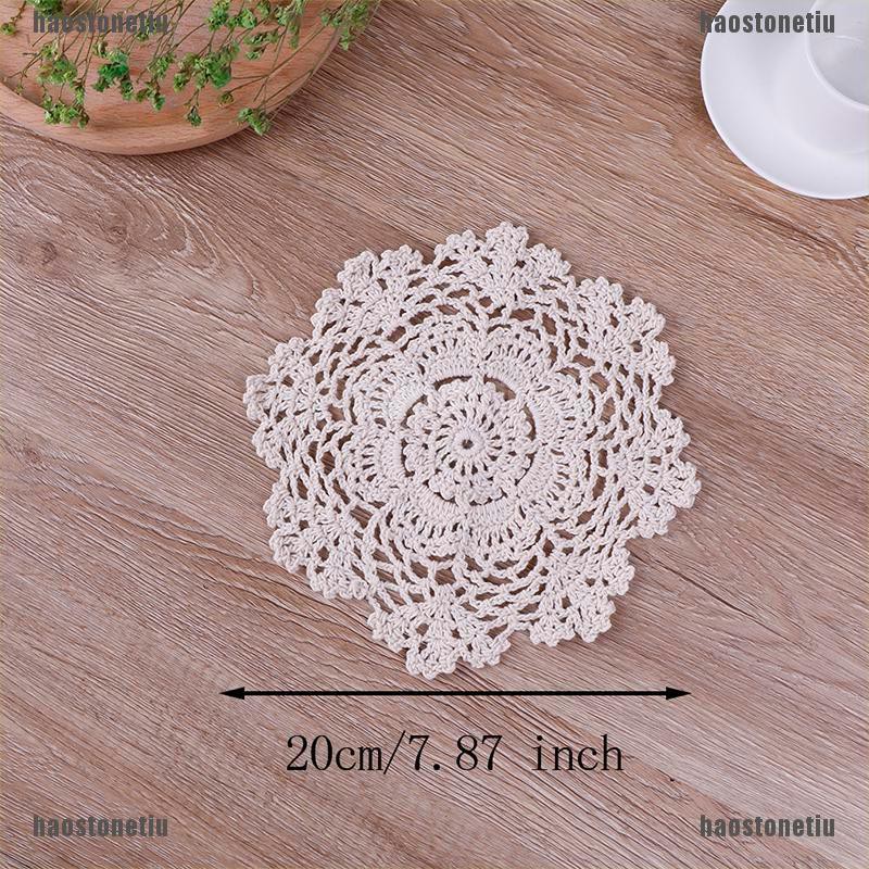 Tấm Lót Bàn Ăn Đan Len Bằng Cotton Họa Tiết Giáng Sinh Độc Đáo Tiện Dụng