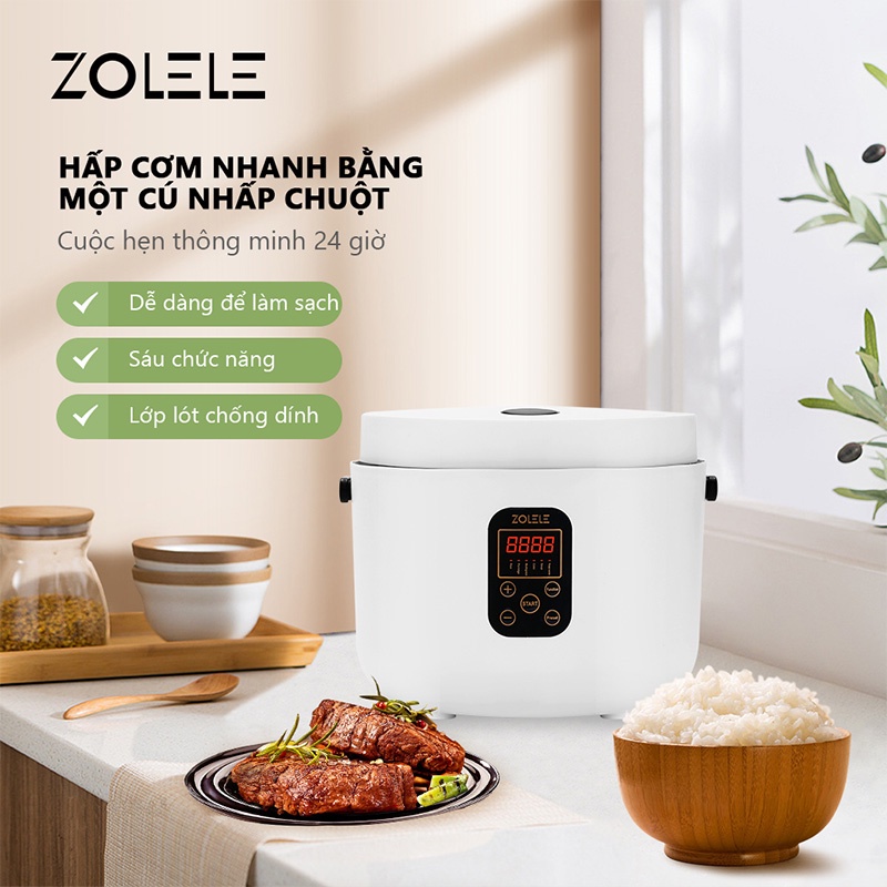 Nồi cơm điện thông minh ZOLELE Zb003 đa năng dung tích 3L  tiện lợi cho 3-5 người
