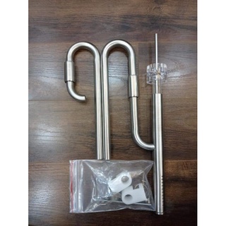 In out inox fi10 kèm hút váng cho bể thủy sinh