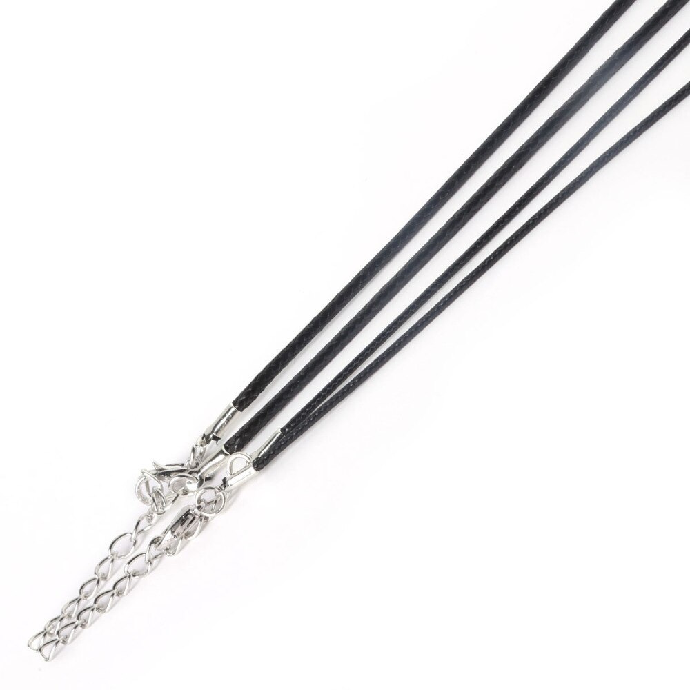 BEADIA Bộ 10 Dây Da Thật Làm Vòng Cổ 2Mm Có Thể Điều Chỉnh