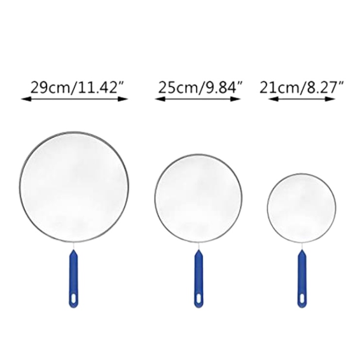Set 3 Tấm Chắn Chống Bắn Dầu Mỡ Bằng Thép Không Gỉ Tiện Lợi Dành Cho Chảo Rán