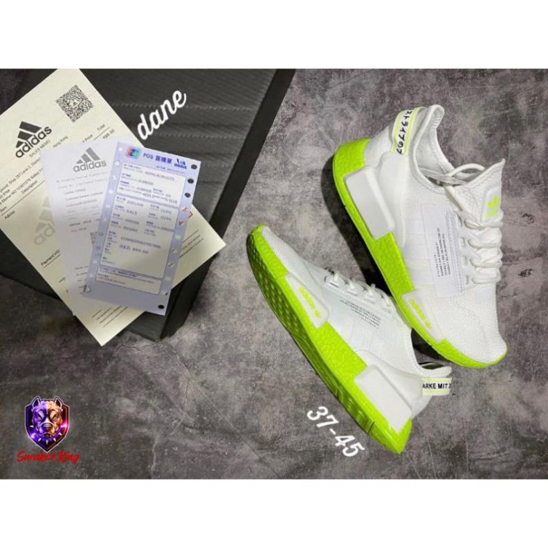 Giày Adidas NMD Trắng Huỳnh Quang Xanh Lá 🐘