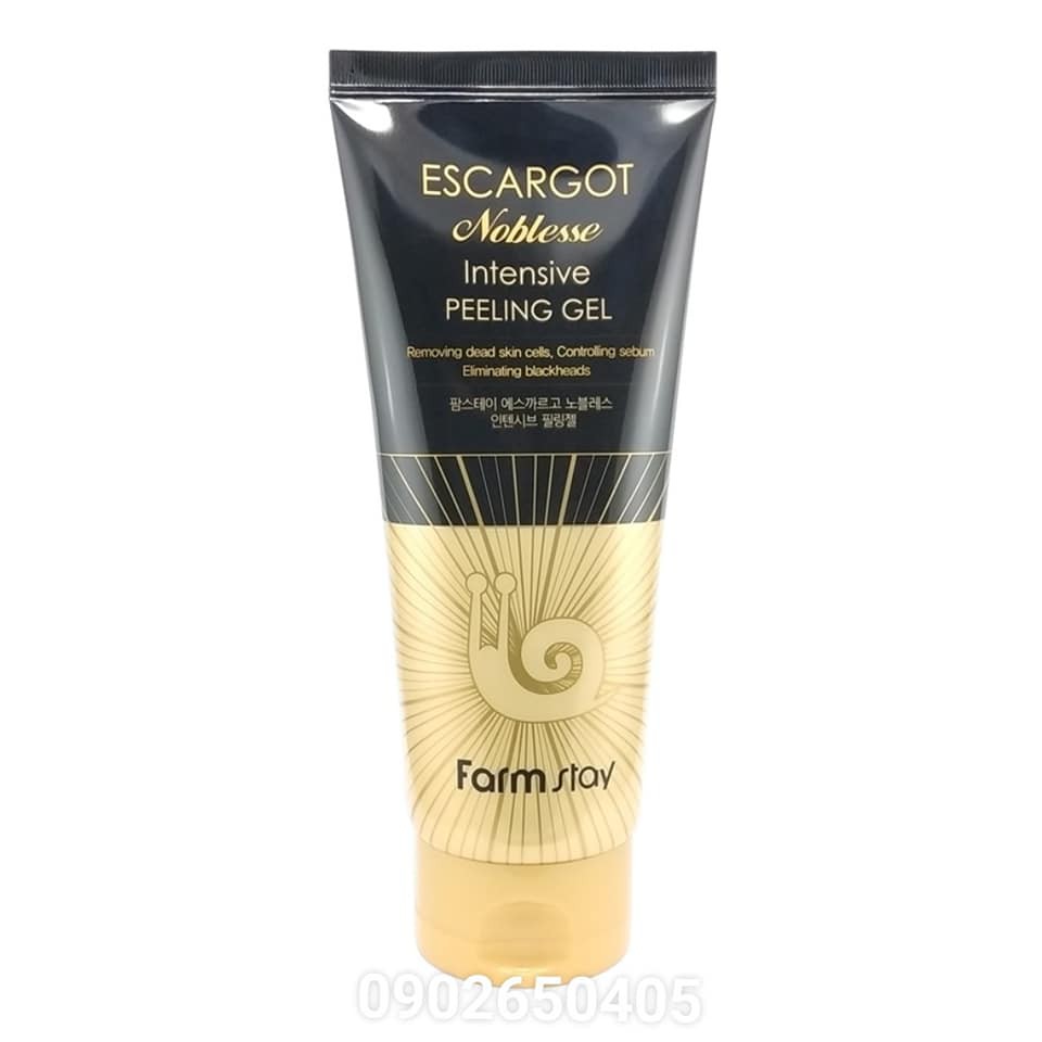(Chính hãng)Tẩy Da Chết Ôc Sên Farm Stay Escargot Noblesse Intensive Peeling Gel 180ml