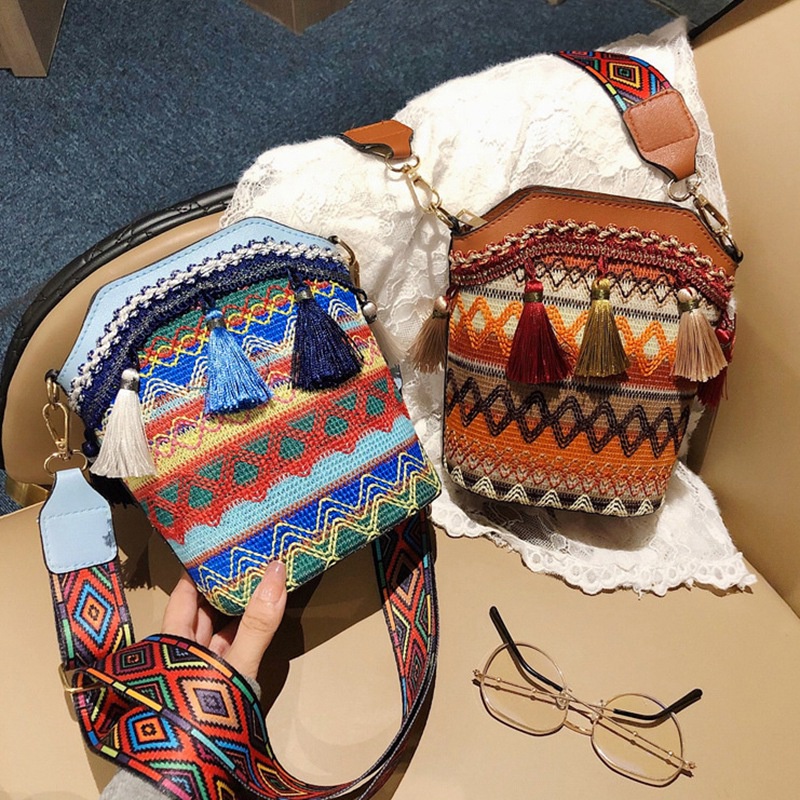 Túi Xách Đan Lát Phong Cách Bohemian Thời Trang Cho Nữ