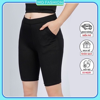 Quần legging lửng nữ lưng cao dáng ngắn cao cấp nâng mông tôn dáng mặc nhà đi chơi MQ Fashion LG01