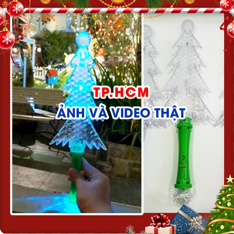 Đồ Chơi Hình Cây Thông Noel Giáng Sinh Phát Sáng Cho Bé Phụ Kiện Cầm Tay Có Đèn Dùng Để Chụp Hình Dành Cho Mọi Người