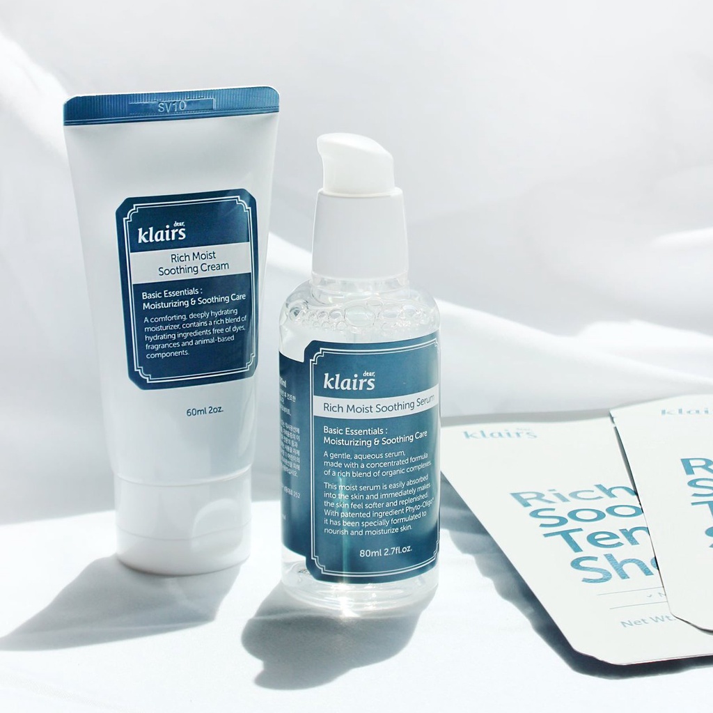 Kem Dưỡng Cấp Ẩm, Làm Dịu, Chống Lão Hóa Klairs Rich Moist Soothing Cream