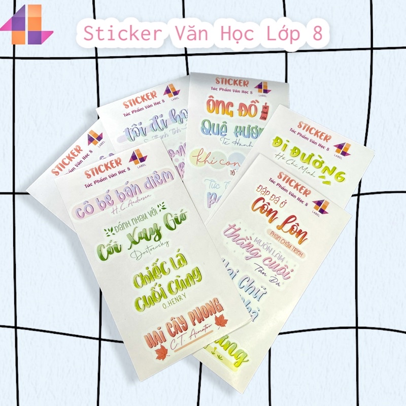 Sticker Văn Học 8 ( Cả Năm )