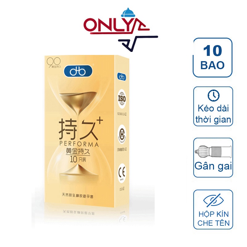 Bao Cao Su Gai Kéo Dài Thời Gian Nhiều Gel Bôi Trơn BCS Dusbang Perfoma Hộp 10 Bao