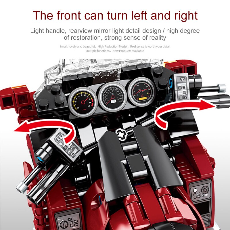 Đồ chơi Lắp ráp Mô hình xe SEMBO 701944 1205Pcs Creative Motorcycle City Speed Sport Racing Car