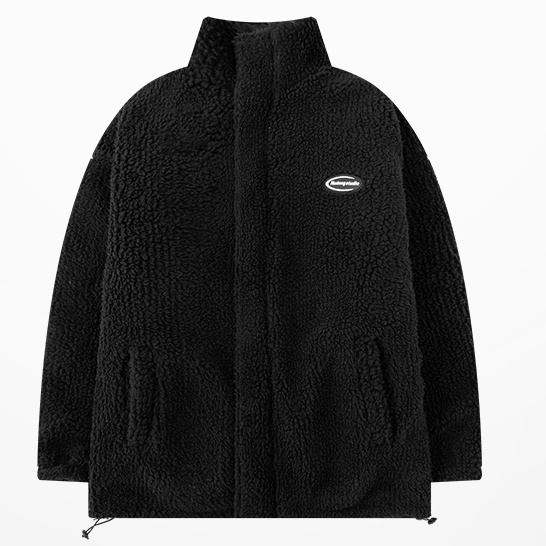 Áo khoác nam lông cừu oversize thời trang unisex hàn quốc, Áo khoác mua đông nam dày dặn cổ cao jacket du lịch đi học