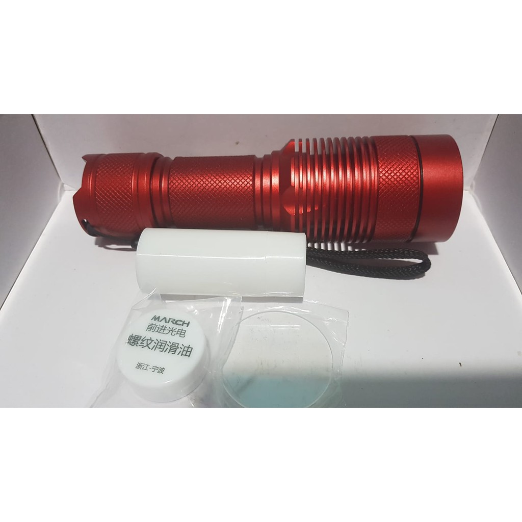 Đèn pin M3 mantaray XHP70.2 30w quang thông 4300 lumen mạ đỏ cao cấp