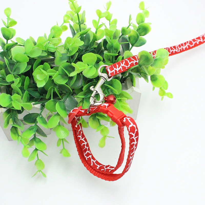 Dây dắt chó mèo + dây yếm đai họa tiết dễ thương - &lt;Chất liệu dày dặn&gt;