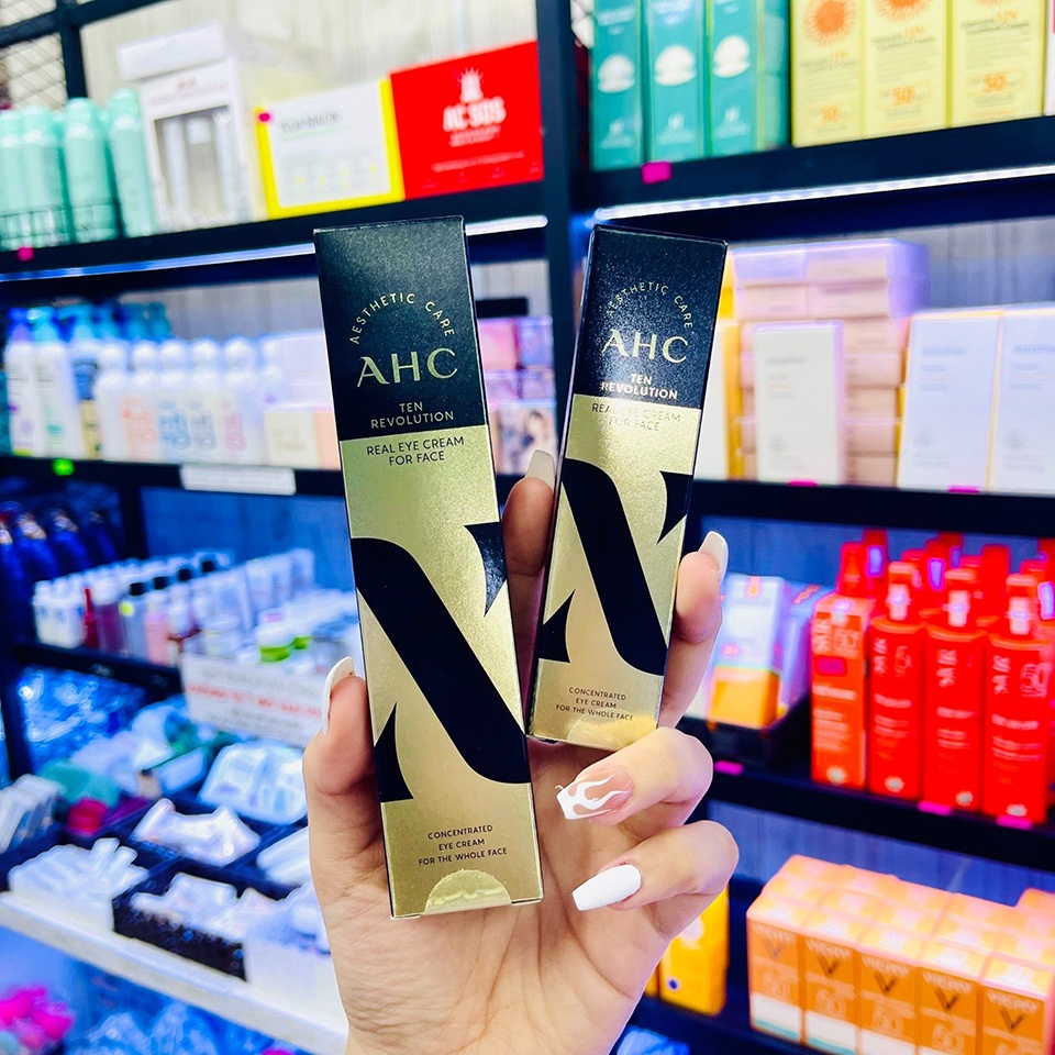 Kem dưỡng mắt AHC Ten Revolution Real Eye Cream For Face, kem mắt AHC chống nhăn Hàn Quốc mẫu mới
