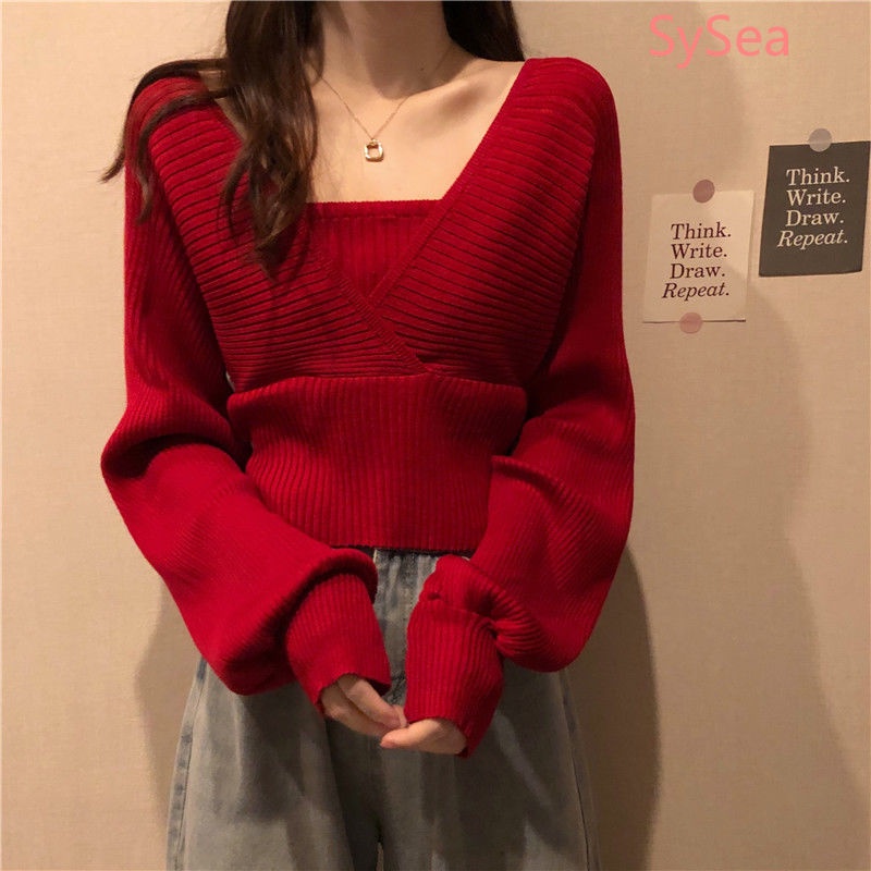 Áo Sweater Dệt Kim Tay Dài Thời Trang Mùa Thu Cho Nữ