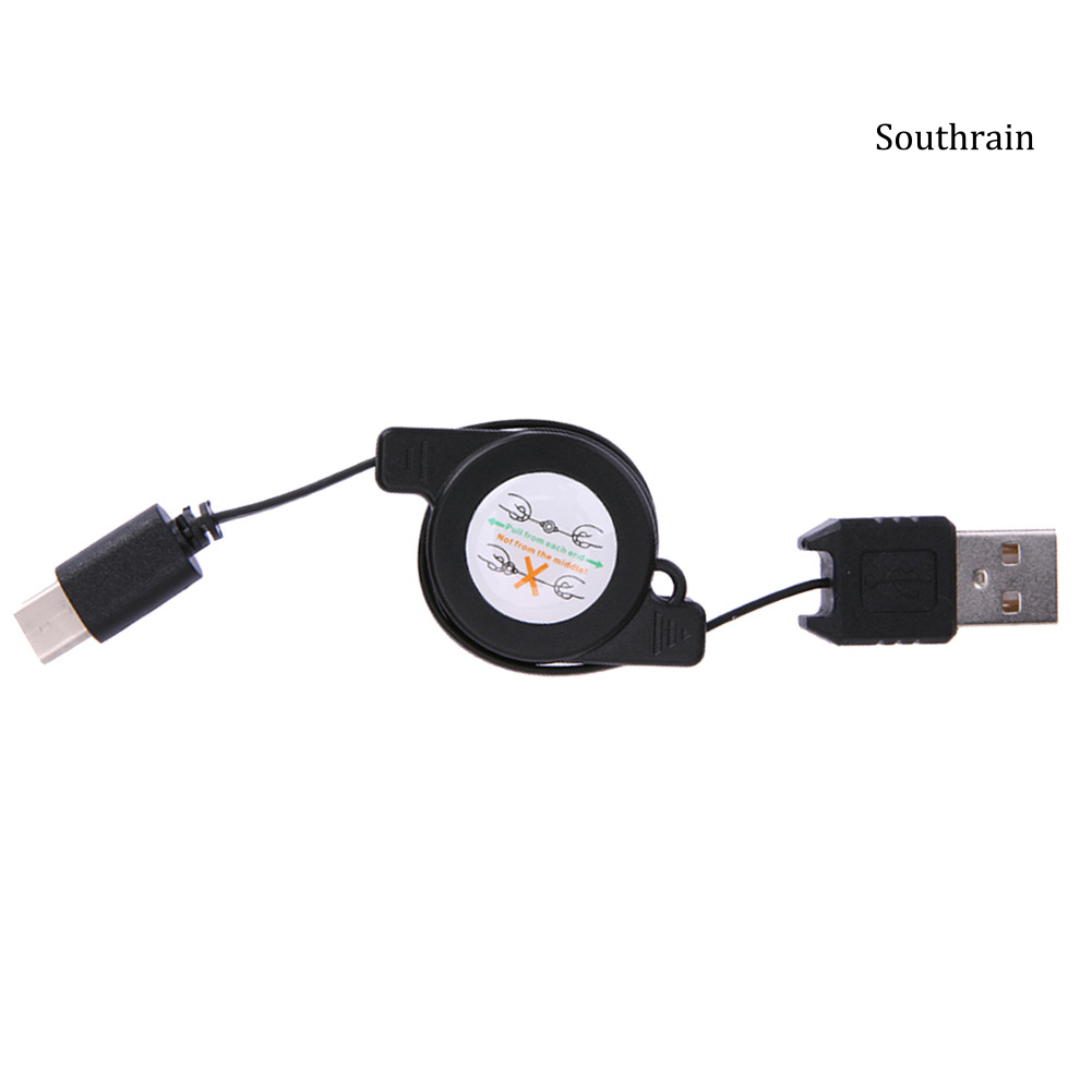 Southrain Type-C Retractable Data Sync Phone USB 3.1 Charging Cable Cord for Android iOS