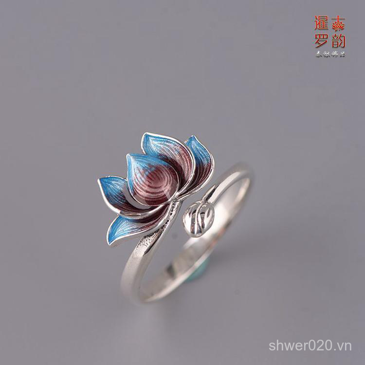 Nhẫn bạc S925 hình hoa sen xinh xắn