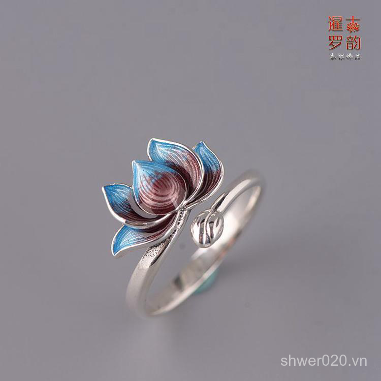 Nhẫn Hình Hoa Sen Bằng Bạc S925Sterling