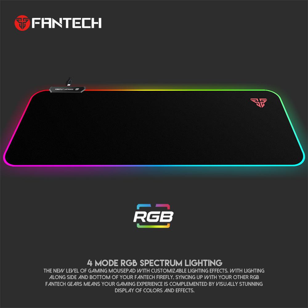 Miếng lót chuột Gaming FANTECH MPR800s Viền LED RGB 7 chế độ - Đế chống trượt - Hãng chính hãng Bảo hành 12 tháng