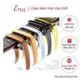 Capo guitar acoustic cao cấp thiết kế kèm cậy nhổ chốt đàn chất lượng dành cho đàn ghi ta sử dụng dây sắt ENZI