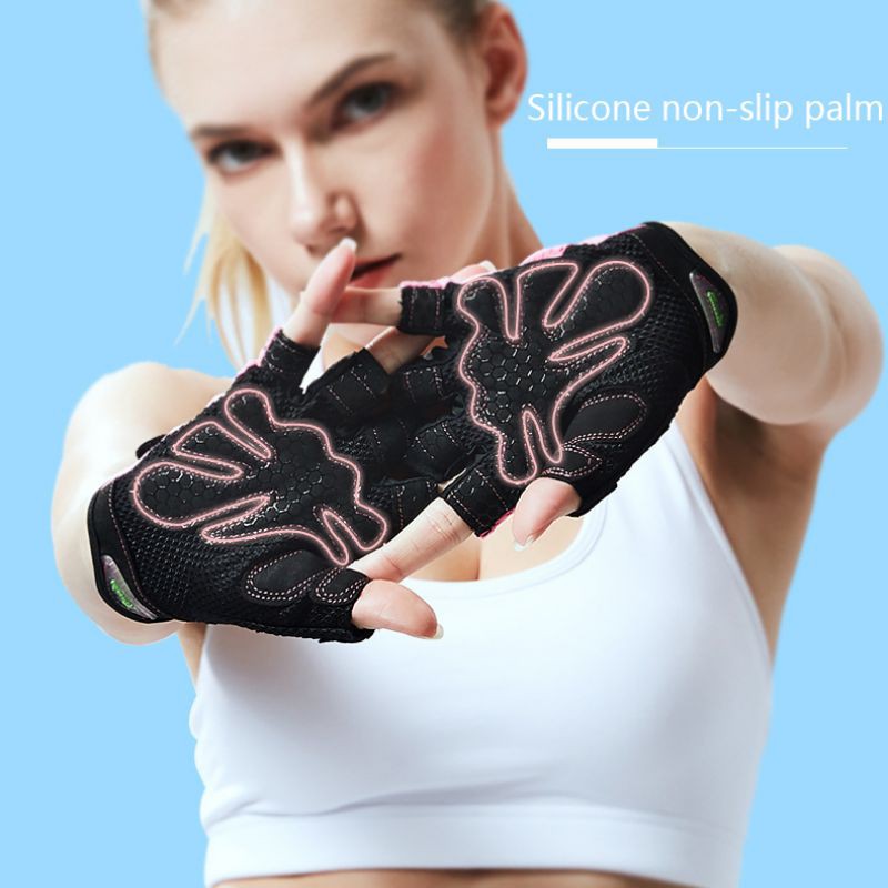 Găng Tay Hở Ngón Hỗ Trợ Tập Gym / Thể Hình Chuyên Nghiệp Cho Nam Và Nữ
