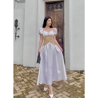 Đầm Lụa Maxi Đi Biển Cao Cấp - Váy Lụa Dài Xòe Tiểu Thư