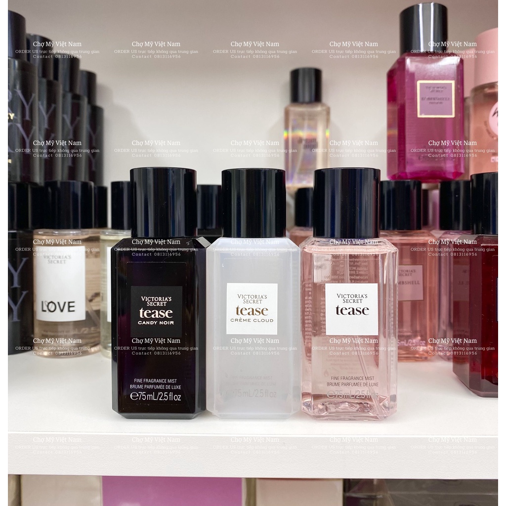 NHẬP MỸ - XỊT THƠM CƠ THỂ VICTORIA'S SECRET TEASE NOIR AUTH