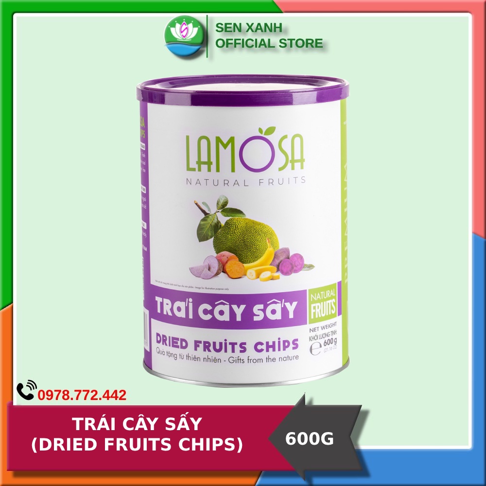 [SenXanh Foods] Trái cây sấy 600G - LAMOSA Dried fruit chips