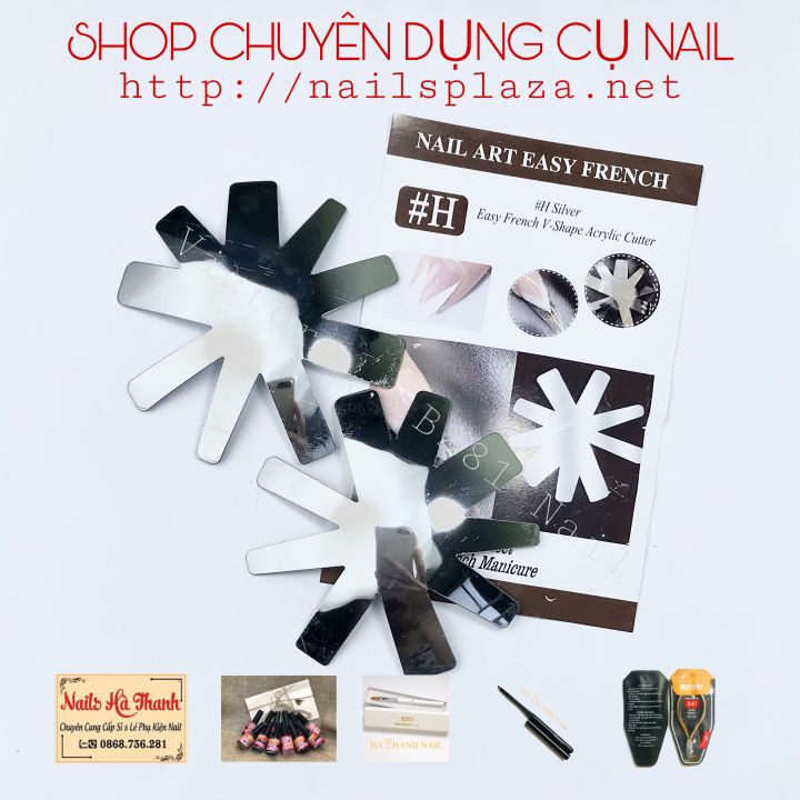 Khuôn Cắt Bột Nail , Khuôn Inox Cắt Bột Tạo French Đầu Móng Nhanh, Đẹp