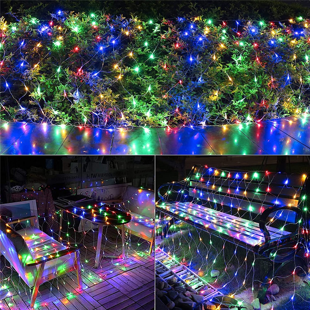 welpur  Dây đèn LED WELPUR 100 bóng AC220V 1.5x1.5m/ 3x2m chống thấm nước trang trí giáng sinh