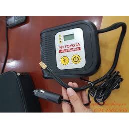 Bơm lốp ô tô TỰ NGẮT cao cấp TOYOTA Accessories nguồn tẩu 12V có đèn bảo hành 12 tháng